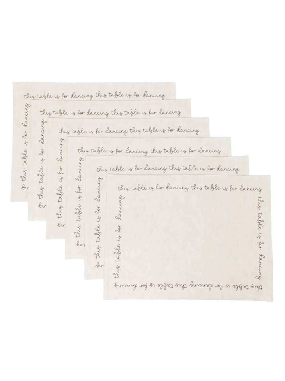 Bambah Dancing table placemats (set of six) | Neutrals | Image 1
