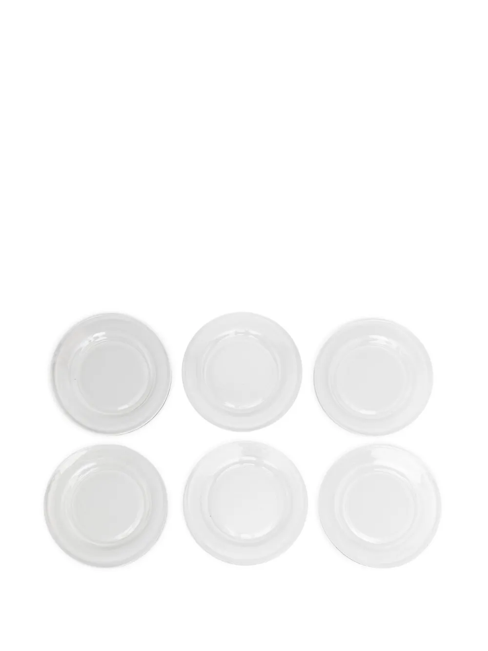 Bambah Transparent plates main (set of six) | White | Image 1