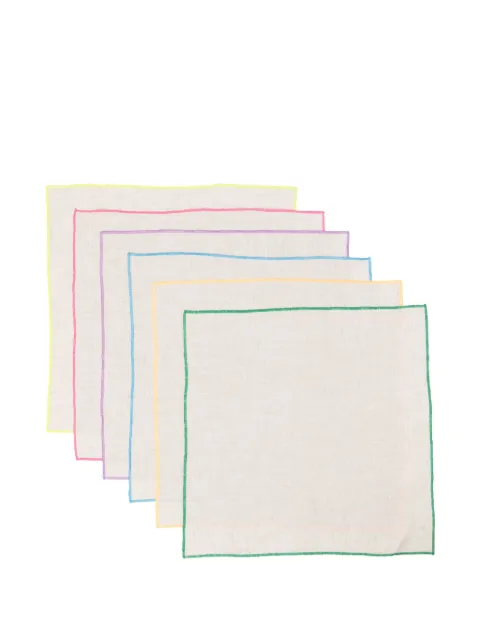 Bambah lot de 6 serviettes de table assorties