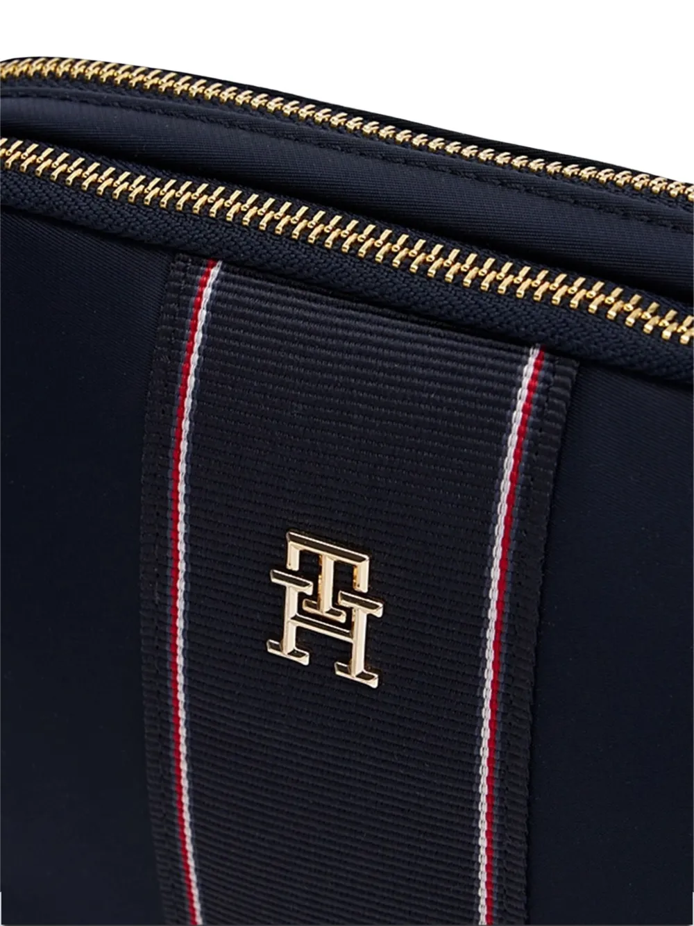 Tommy Hilfiger striped-detail cross body bag Blauw