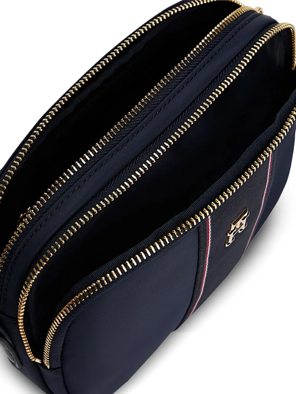Tommy Hilfiger striped-detail cross body bag Blauw