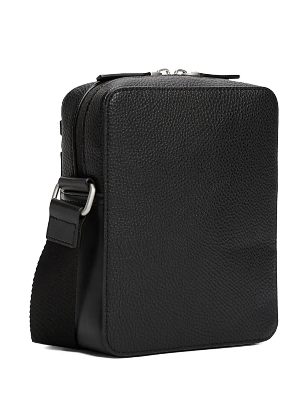Tommy Hilfiger Leren crossbodytas met textuur Zwart