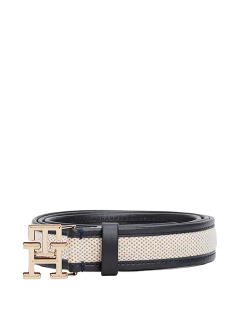 Tommy Hilfiger logo-buckle textured belt