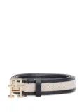 Tommy Hilfiger logo-buckle textured belt - Blue