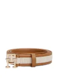 Tommy Hilfiger logo-plaque textured belt - Neutrals