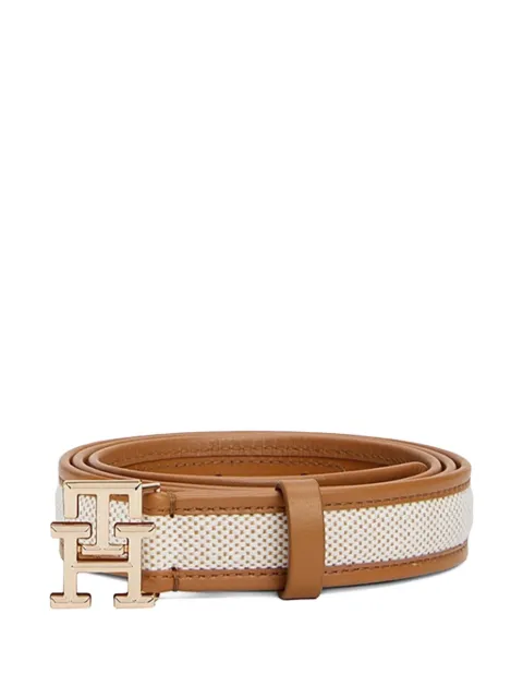 Tommy Hilfiger logo-plaque textured belt