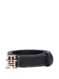 Tommy Hilfiger logo-buckle leather belt - DW6 SPACE BLUE