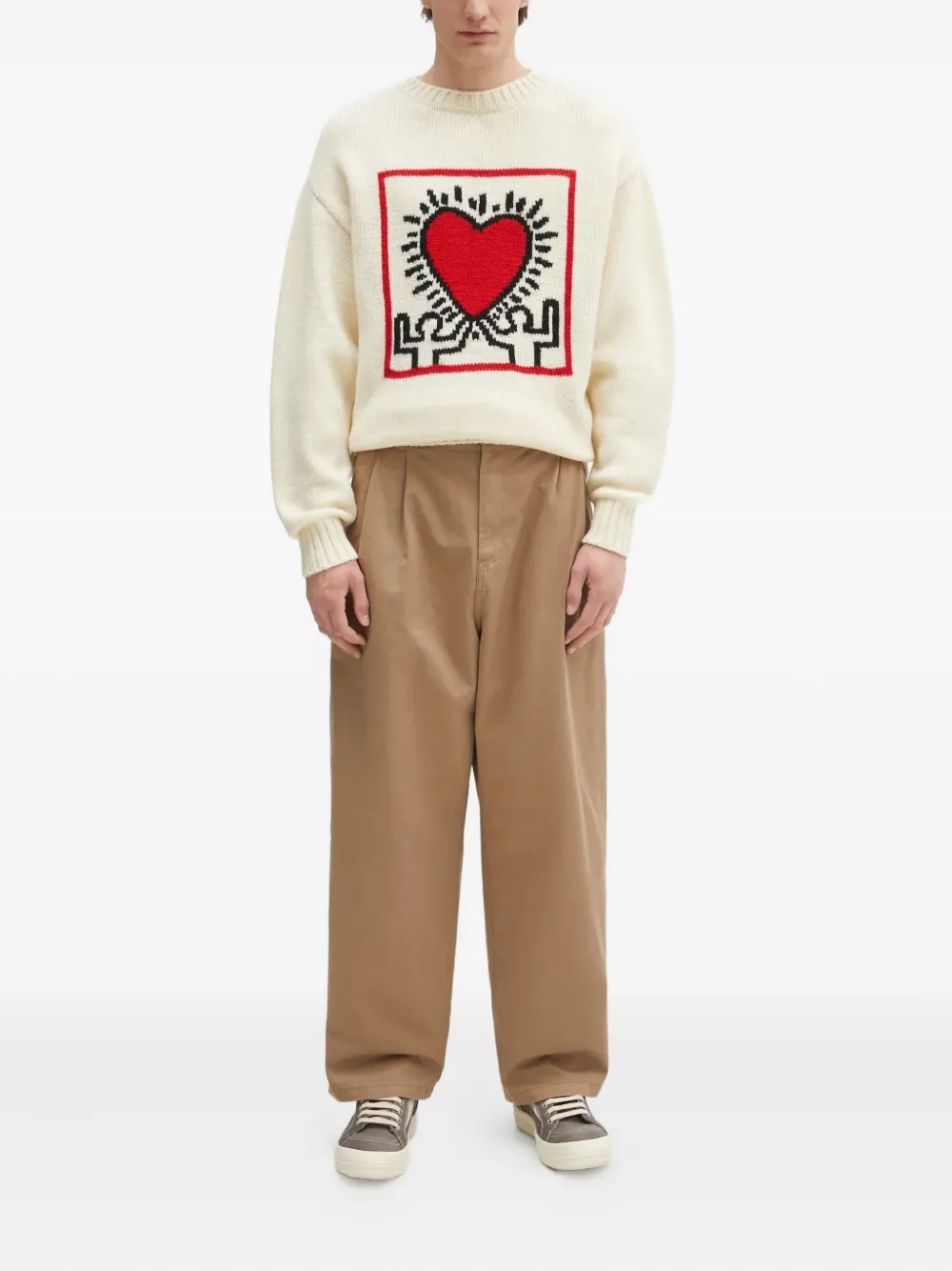WACKO MARIA heart-motif crew-neck sweater | Knitted Sweaters | Image 2