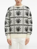WACKO MARIA leaf-pattern sweater - Neutrals