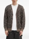WACKO MARIA leopard-print button cardigan - Brown