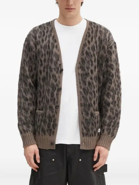 WACKO MARIA leopard-print button cardigan
