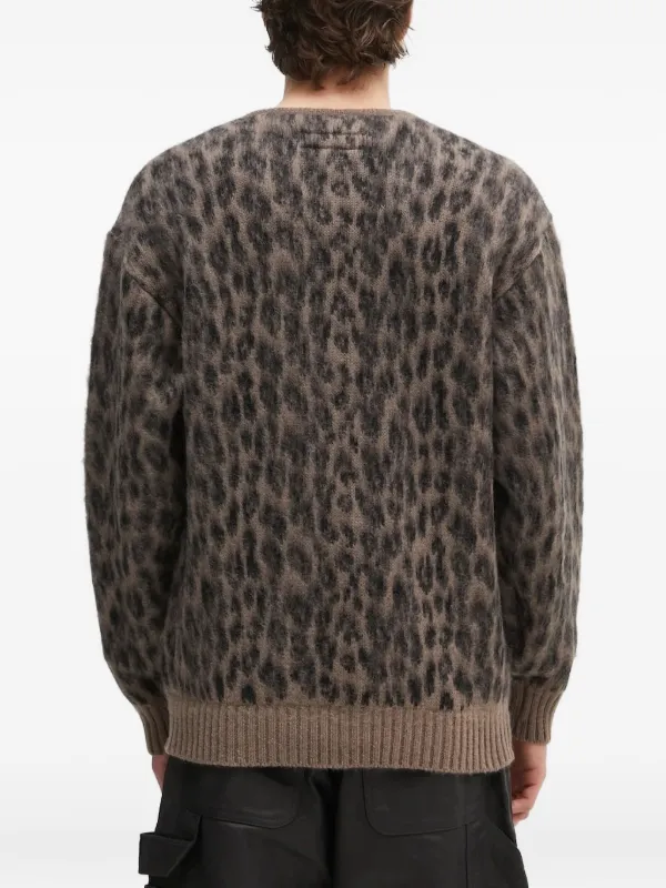 WACKO MARIA leopard-print Button Cardigan | Brown | FARFETCH TH