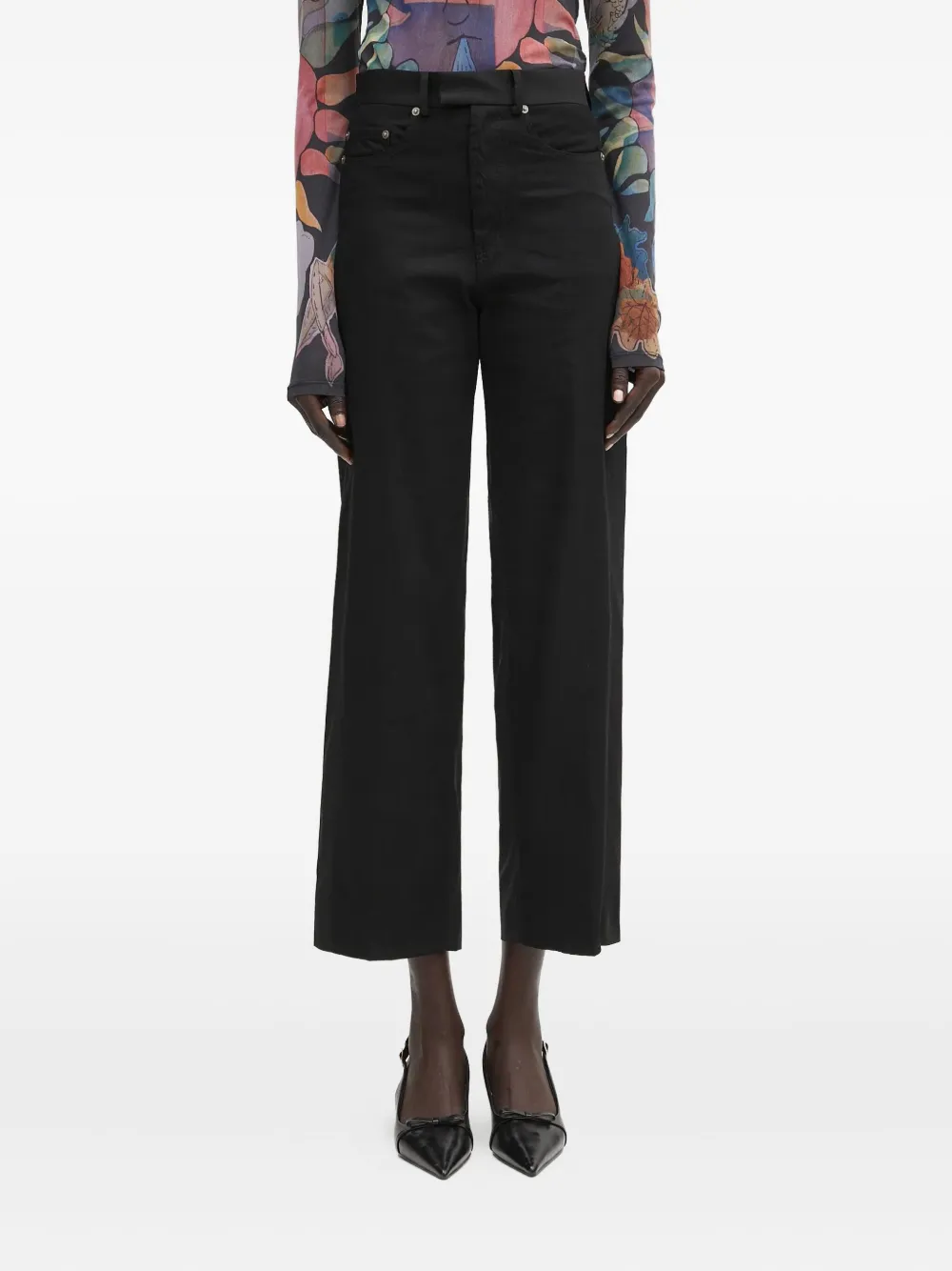 Undercover panelled cropped trousers Zwart