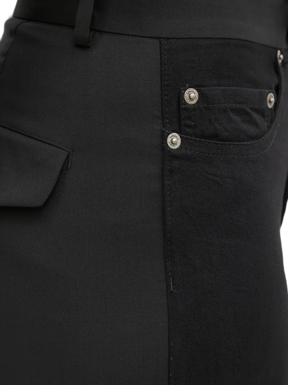 Undercover panelled cropped trousers Zwart