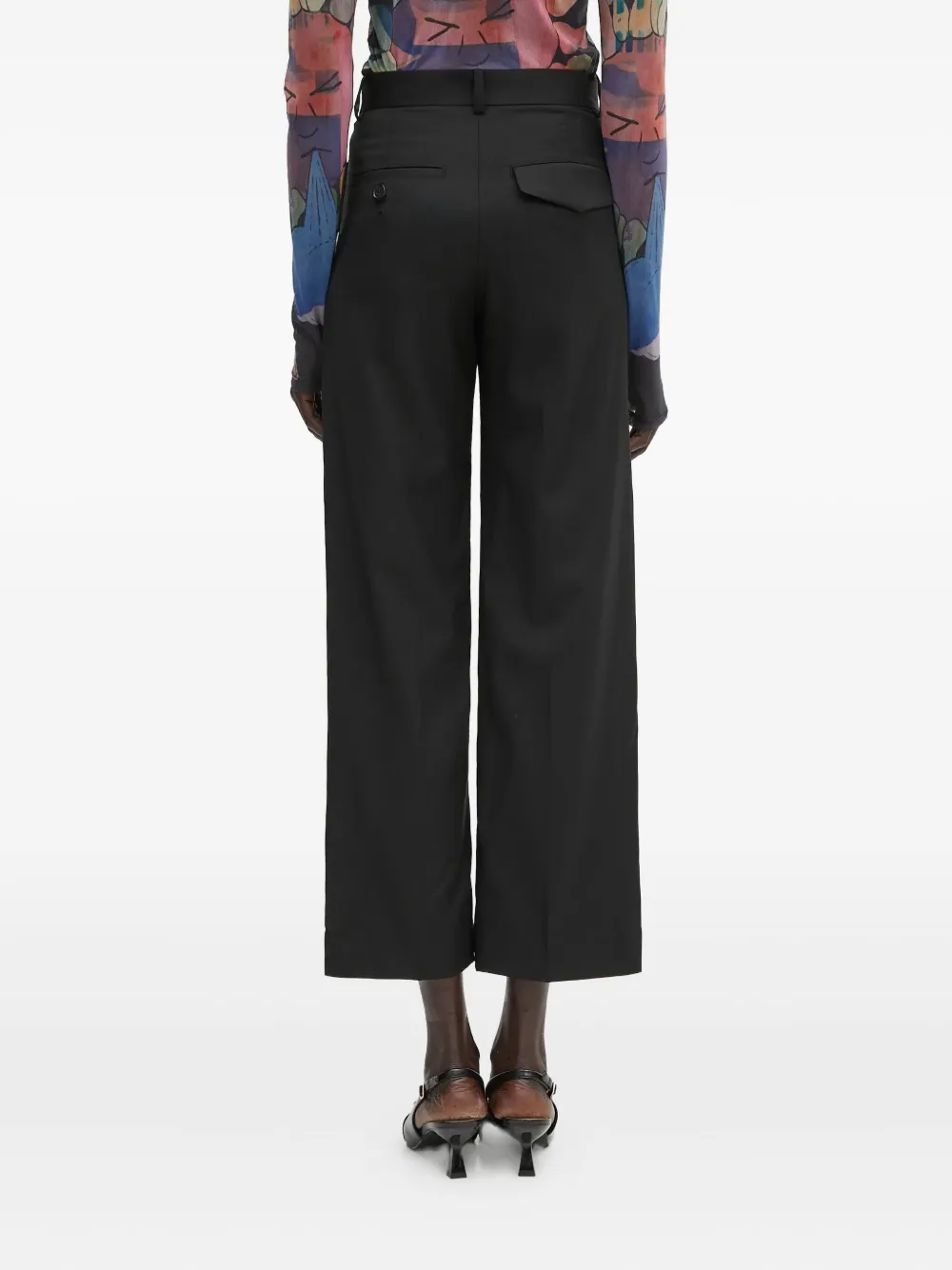 Undercover panelled cropped trousers Zwart