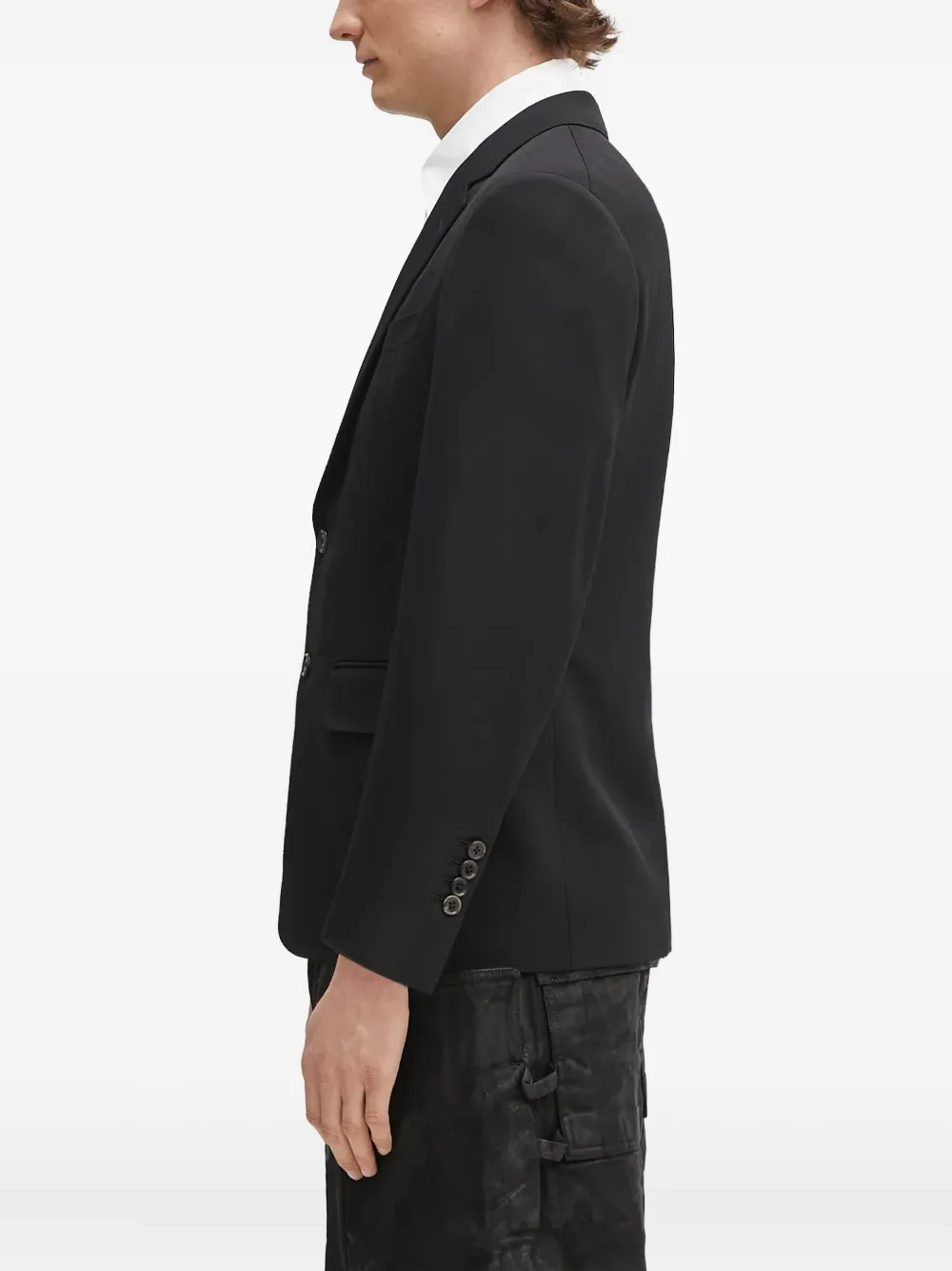 WACKO MARIA Blazer met enkele rij knopen Zwart