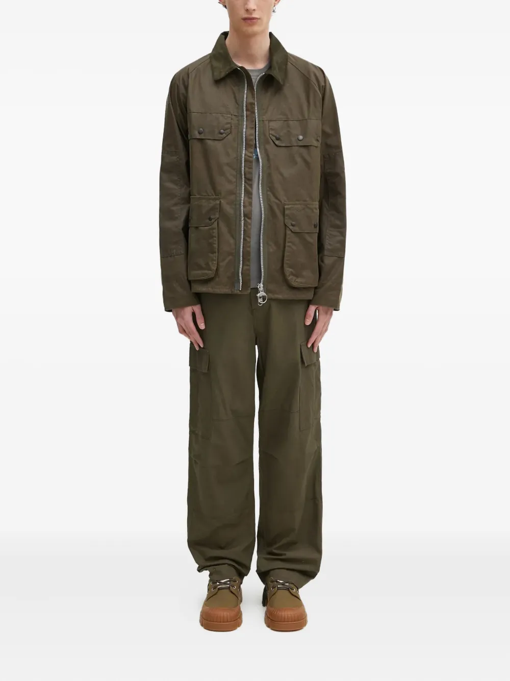 Barbour corduroy-collar waxed jacket | Lightweight Jackets | Image 2