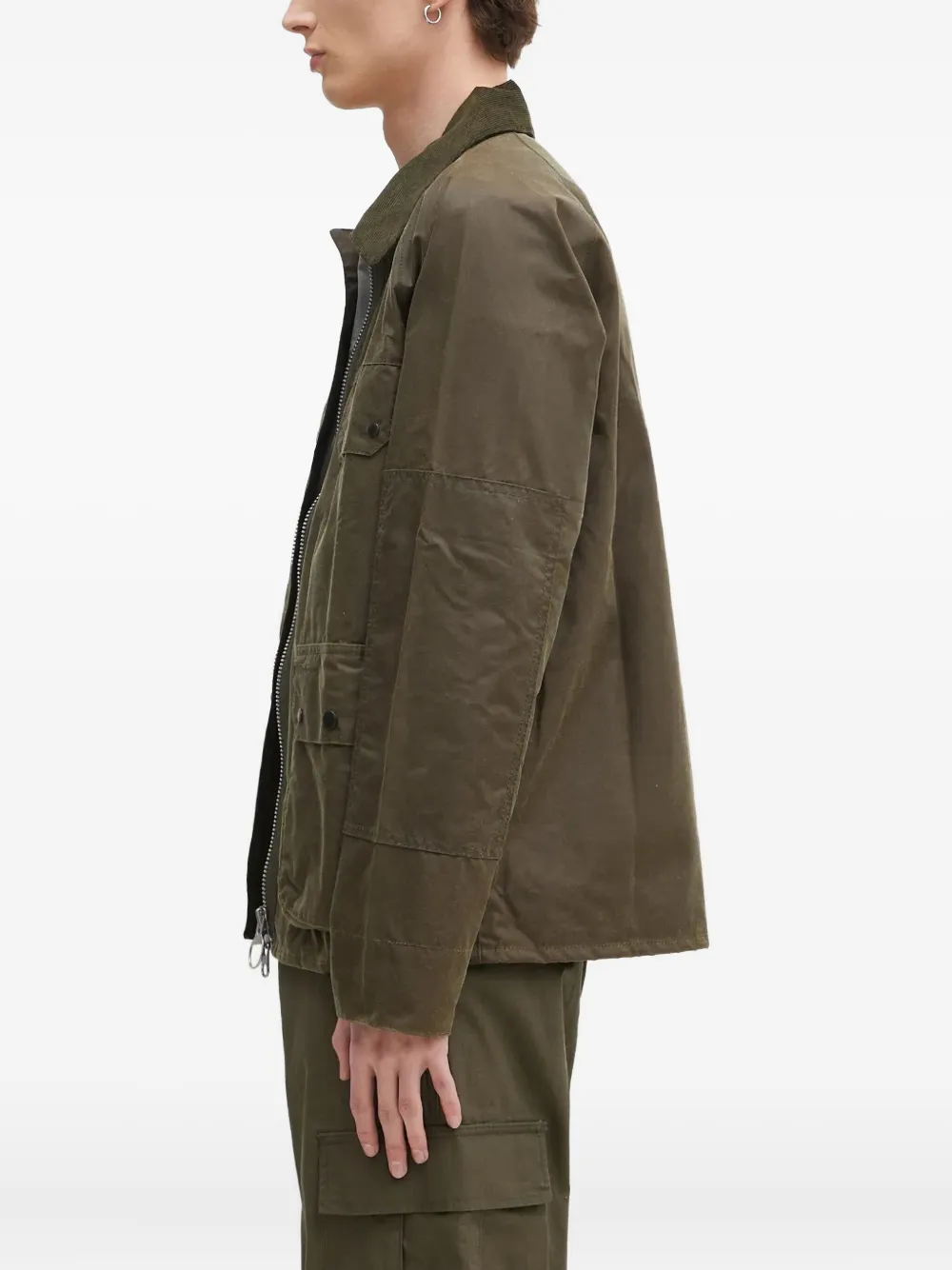 Barbour Jack met ribfluwelen kraag Bruin