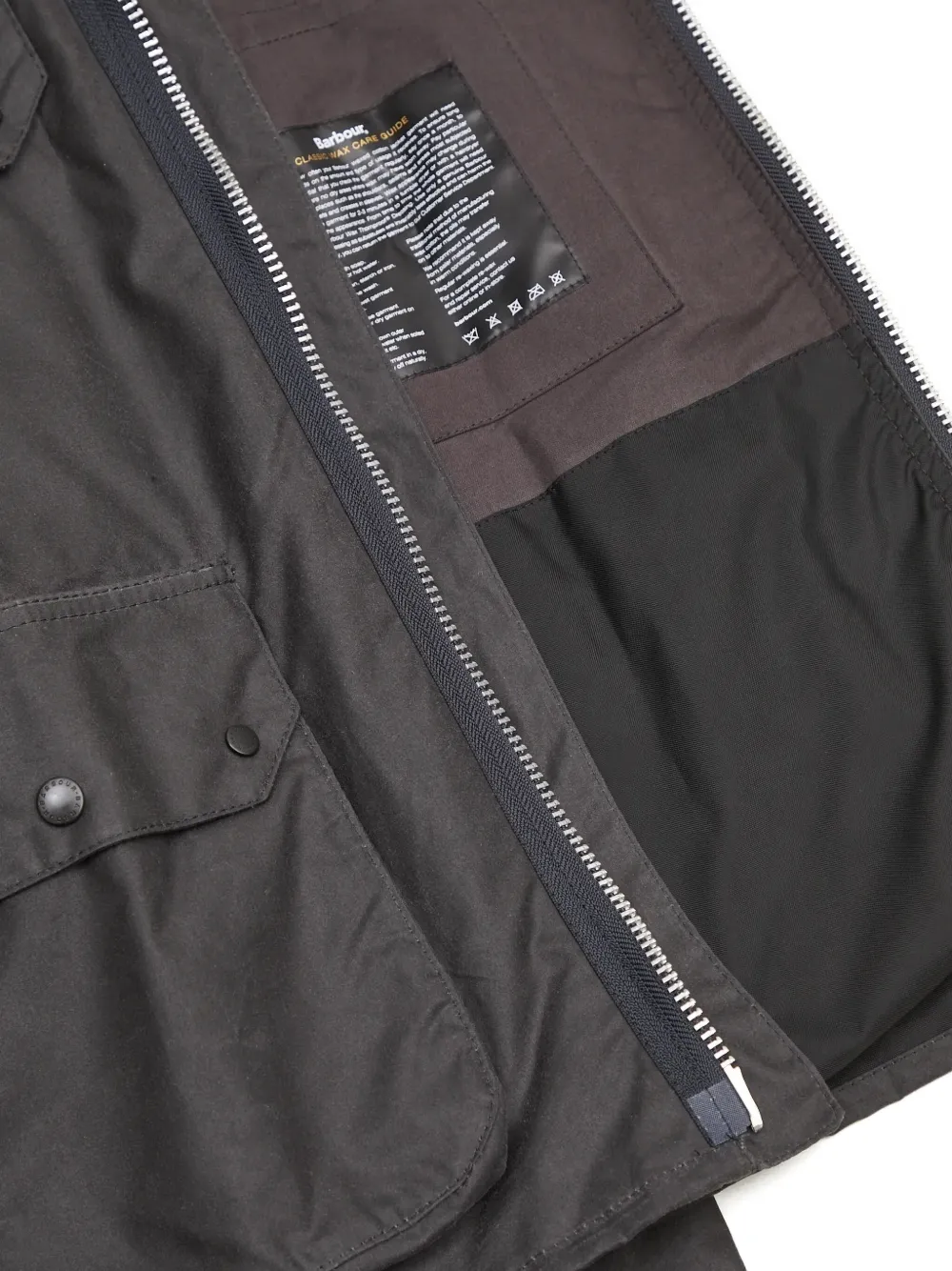 Barbour Jack met ribfluwelen kraag en rits Grijs