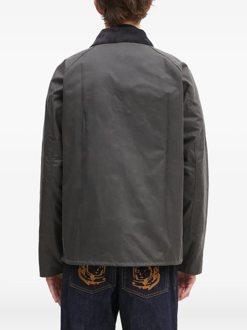 Barbour Jack met ribfluwelen kraag en rits Grijs