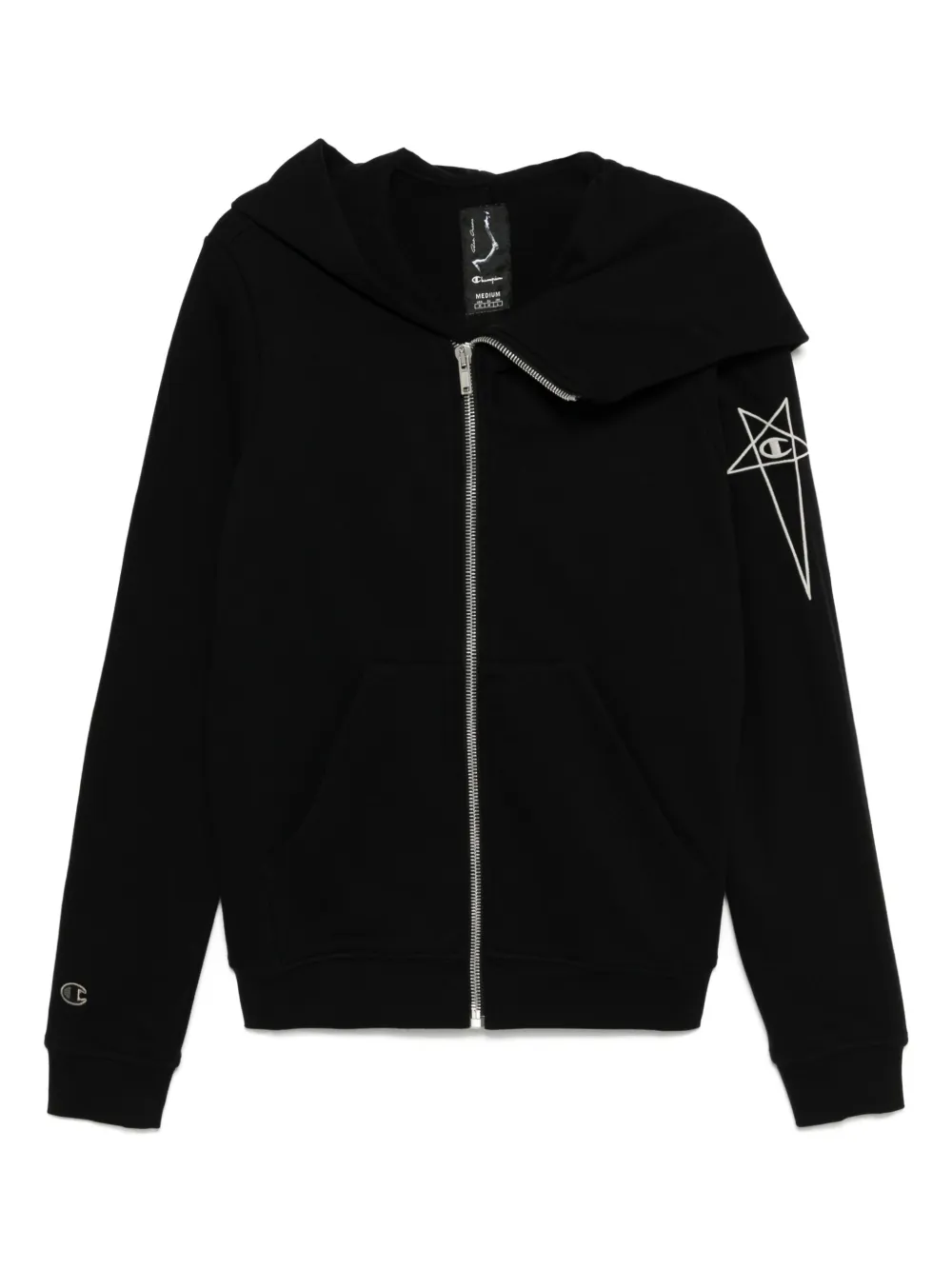 Rick Owens X Champion Mountain hoodie Zwart