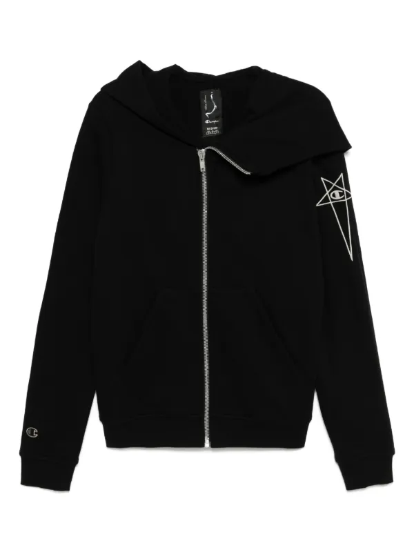 大人気♪【リックオウエンス×チャンピオン】マウンテンパーカー CHAMPION × RICK OWENS SS25 MOUNTAIN HOODIE Black (RICK OWENS