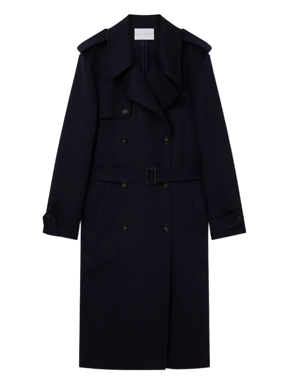 Stella McCartney Trenchcoat met dubbele rij knopen Blauw