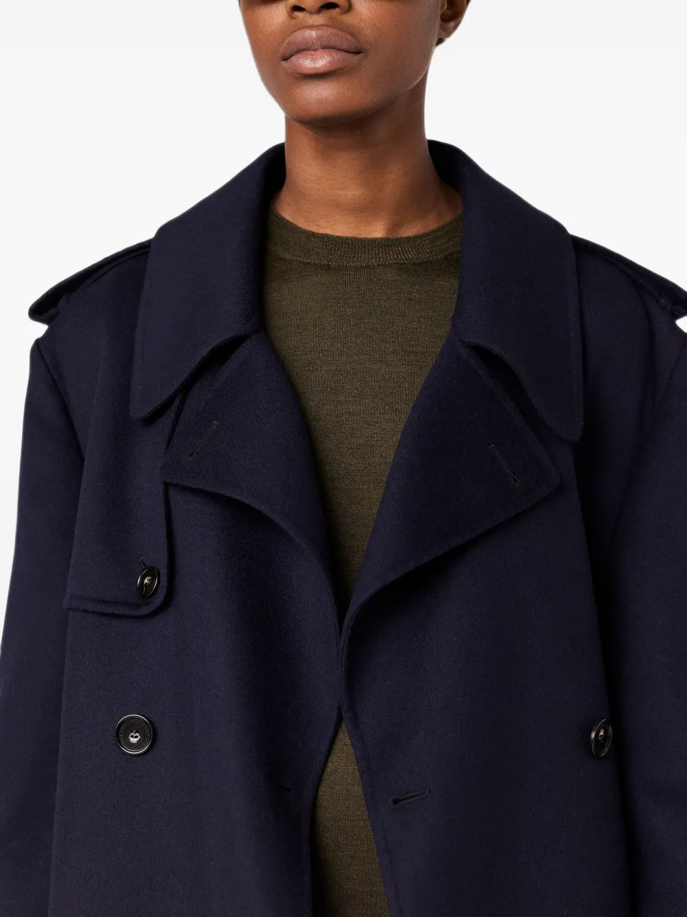 Stella McCartney Trenchcoat met dubbele rij knopen Blauw