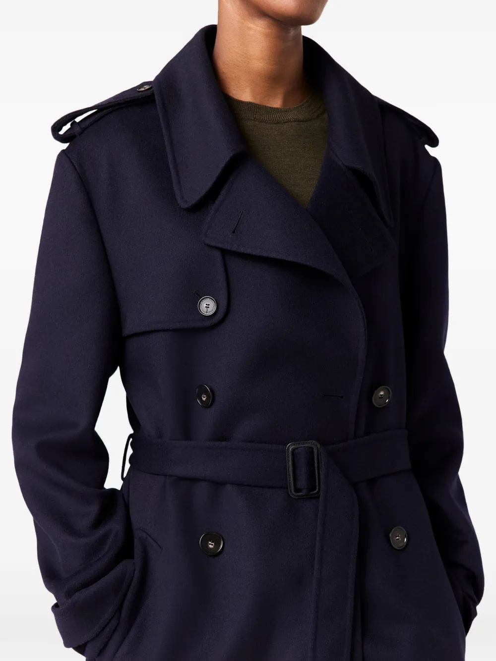 Stella McCartney Trenchcoat met dubbele rij knopen Blauw