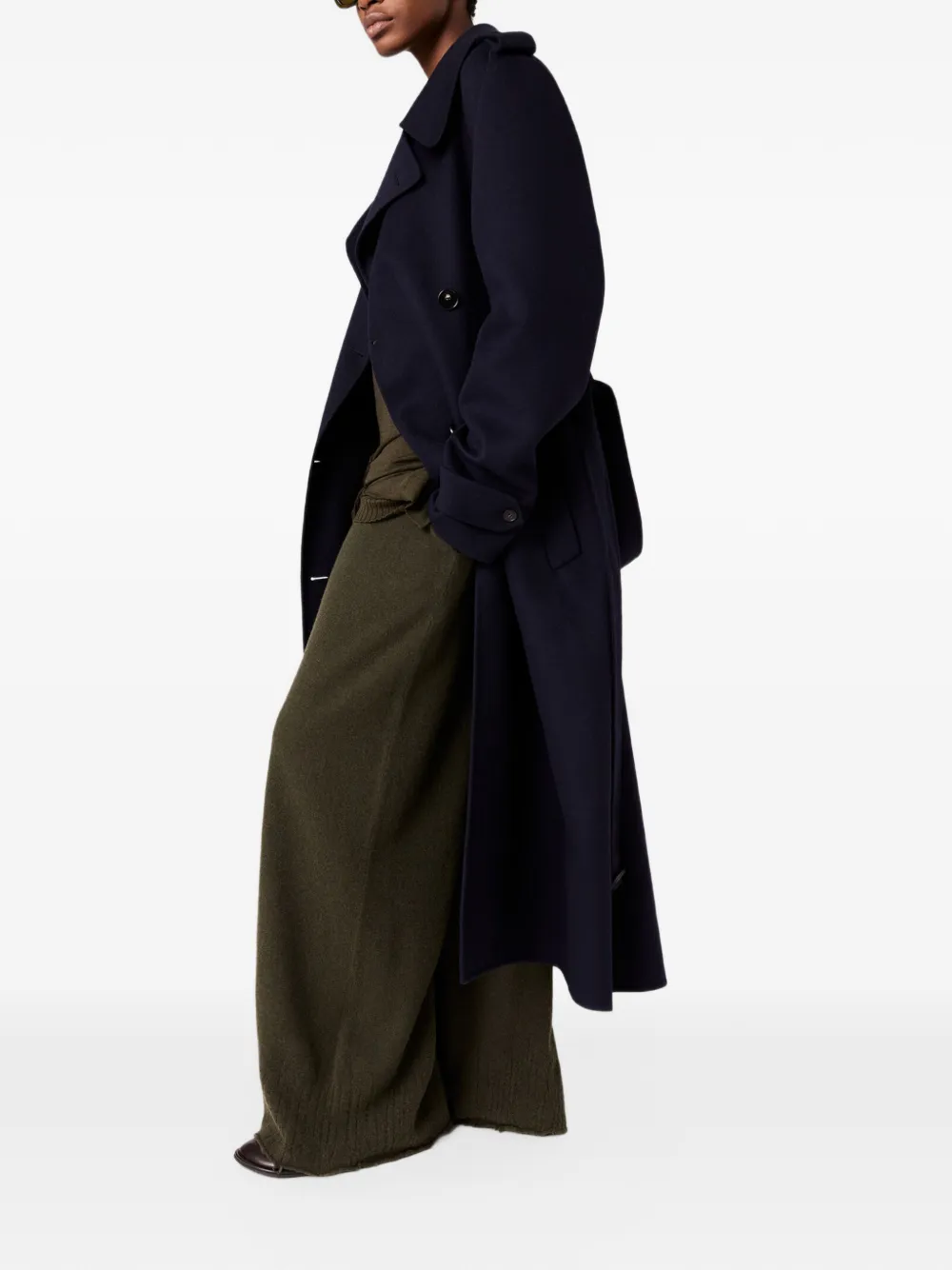 Stella McCartney Trenchcoat met dubbele rij knopen Blauw