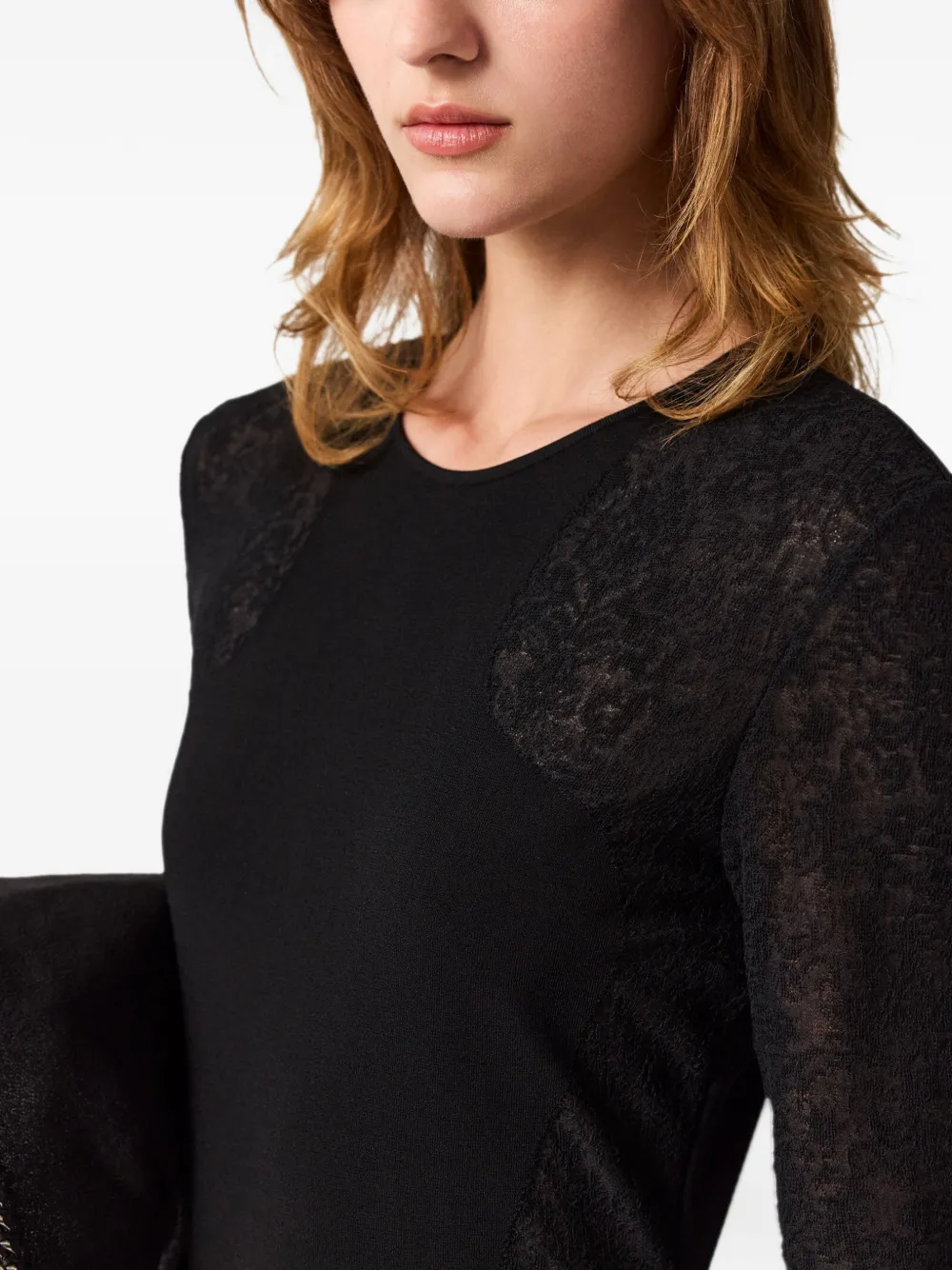 Stella McCartney Miracle jurk met lange mouwen Zwart