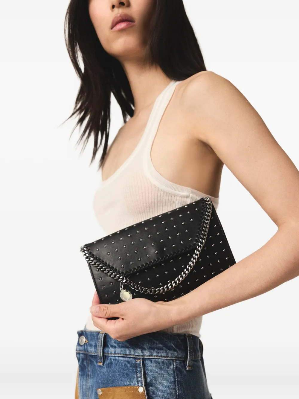 Stella McCartney Falabella Star Studs crossbodytas Zwart