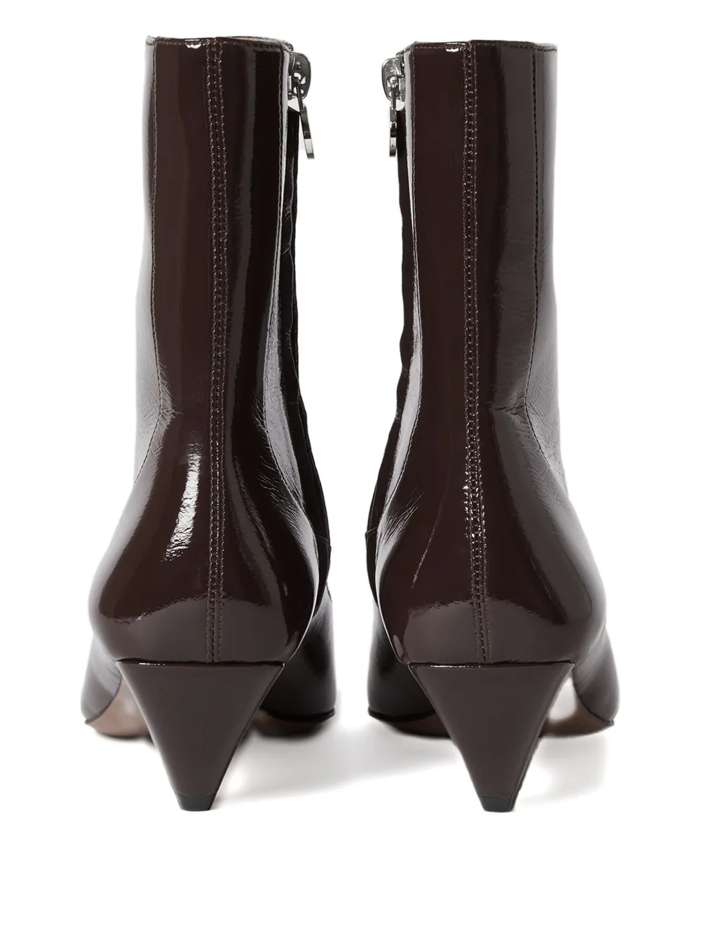 Stella Mccartney Spur Vegan Leather Ankle Booties In Burgundy