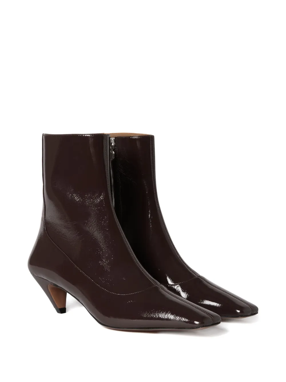 Stella Mccartney Spur Vegan Leather Ankle Booties In Burgundy