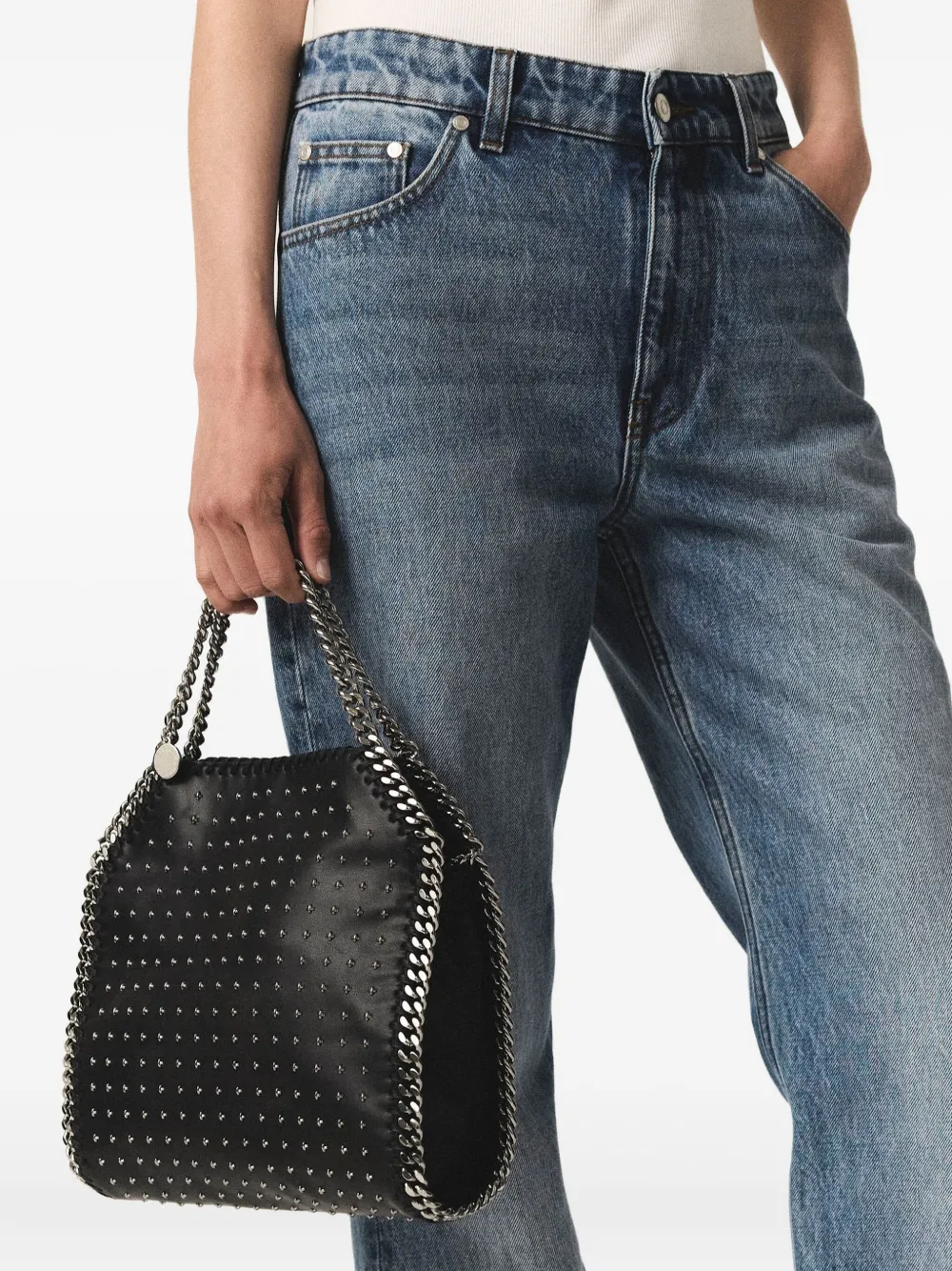 Stella McCartney Falabella Star Studs tote bag - Zwart