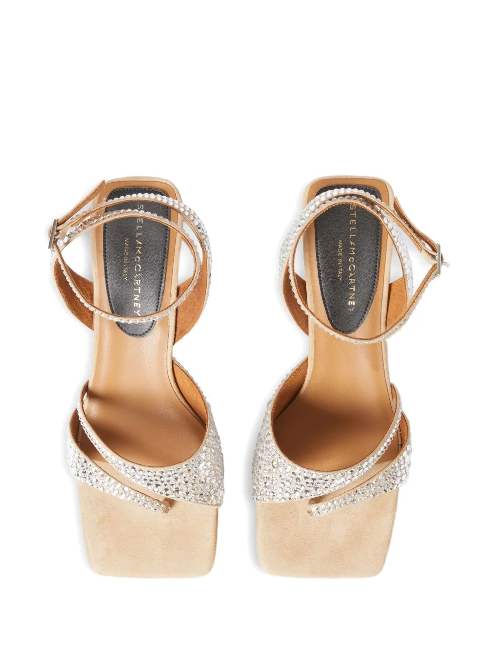Stella McCartney rhinestone-embellished sandals Neutrals
