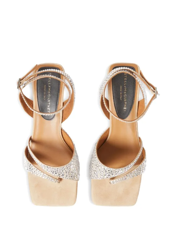 Stella McCartney Sandali Con Strass Toni Neutri FARFETCH IT