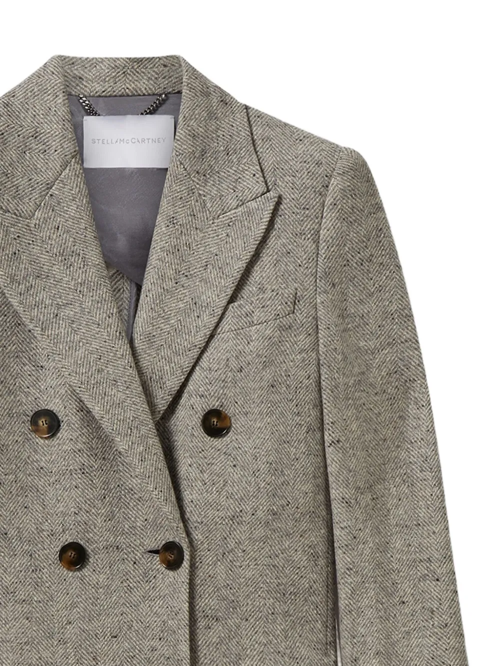 Stella McCartney double-breasted tweed-pattern coat | Double Breasted & Peacoats | Image 2