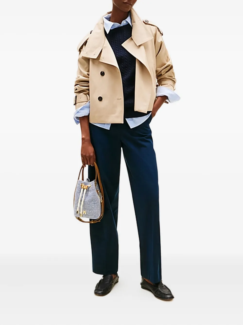 Tommy Hilfiger striped drawstring bucket bag | Image 2