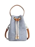Tommy Hilfiger striped drawstring bucket bag - Blue