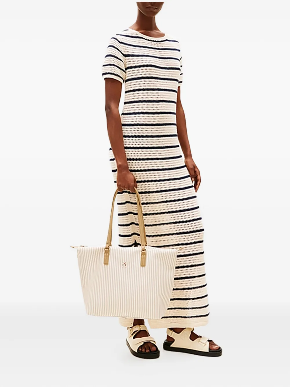 Tommy Hilfiger striped tote bag - Beige
