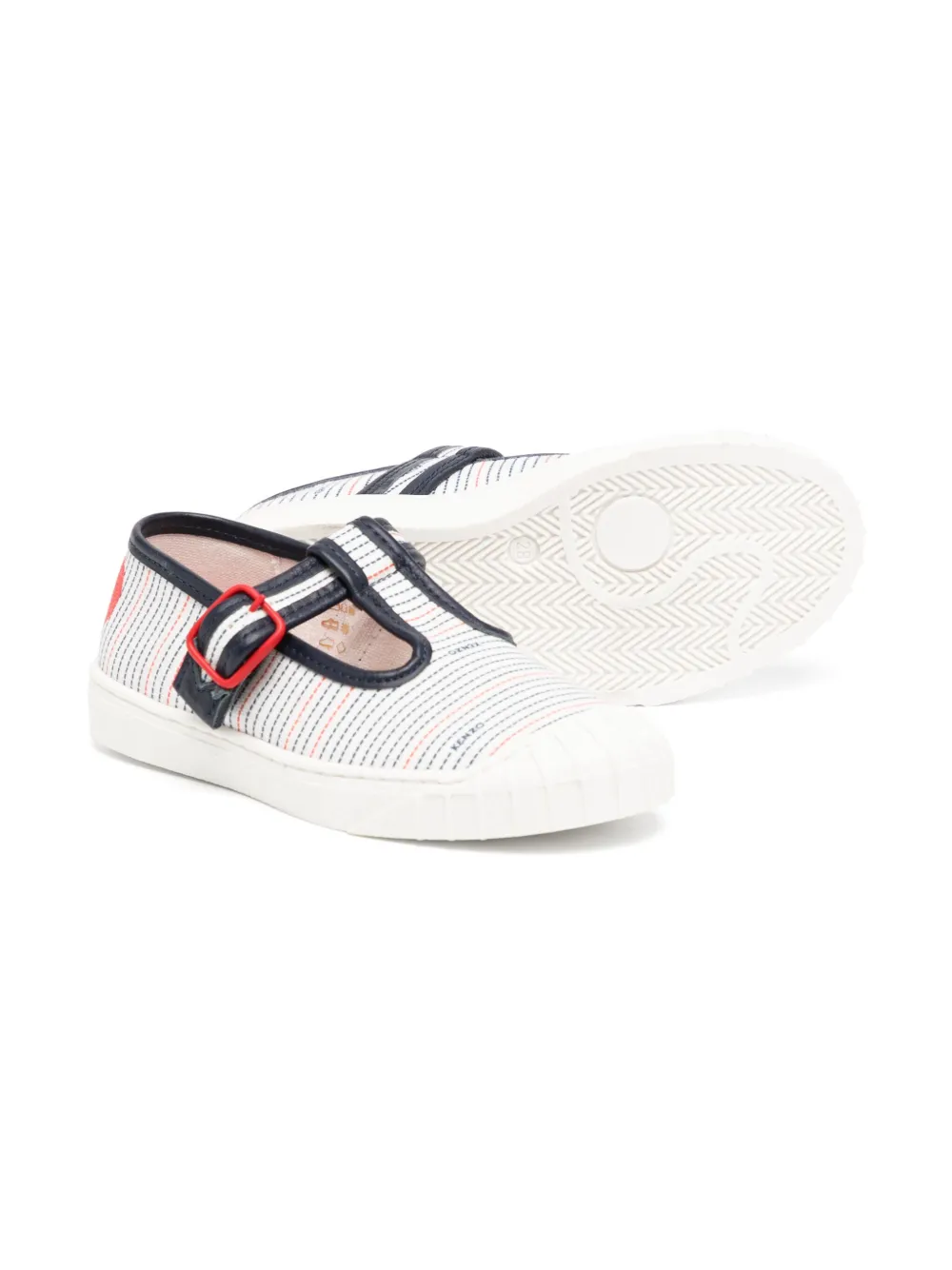 Kenzo Kids buckled sneakers Neutrals
