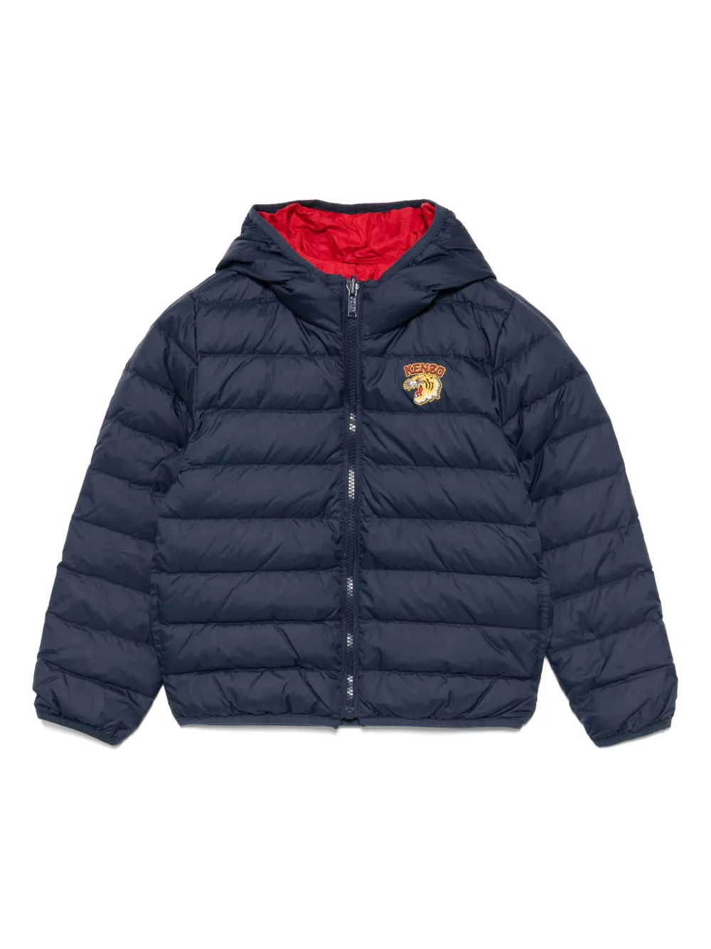 Kenzo Kids logo-printed jacket Blauw