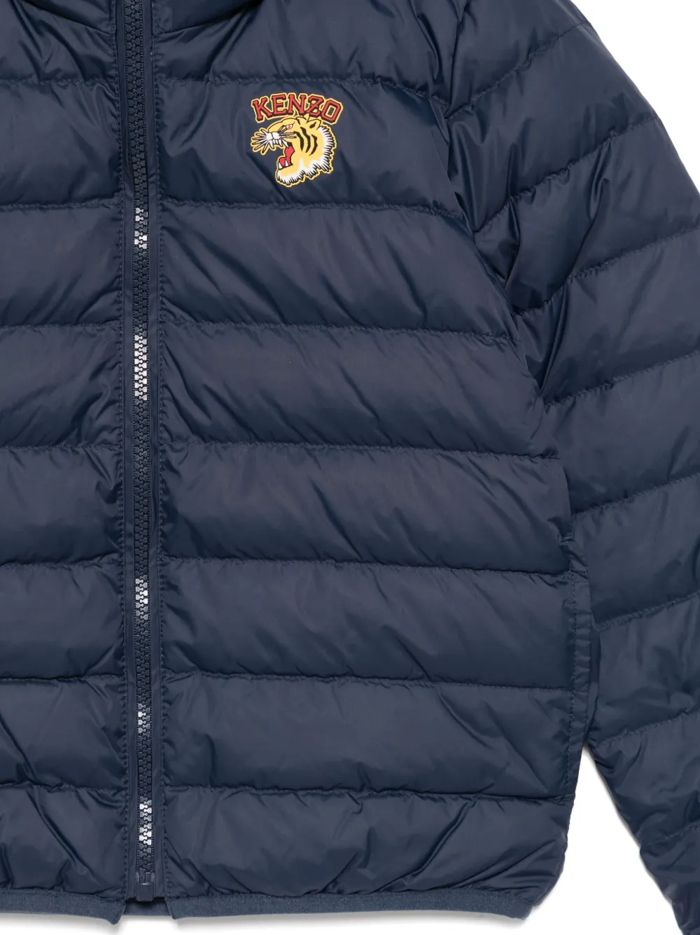 Kenzo Kids logo-printed jacket Blauw