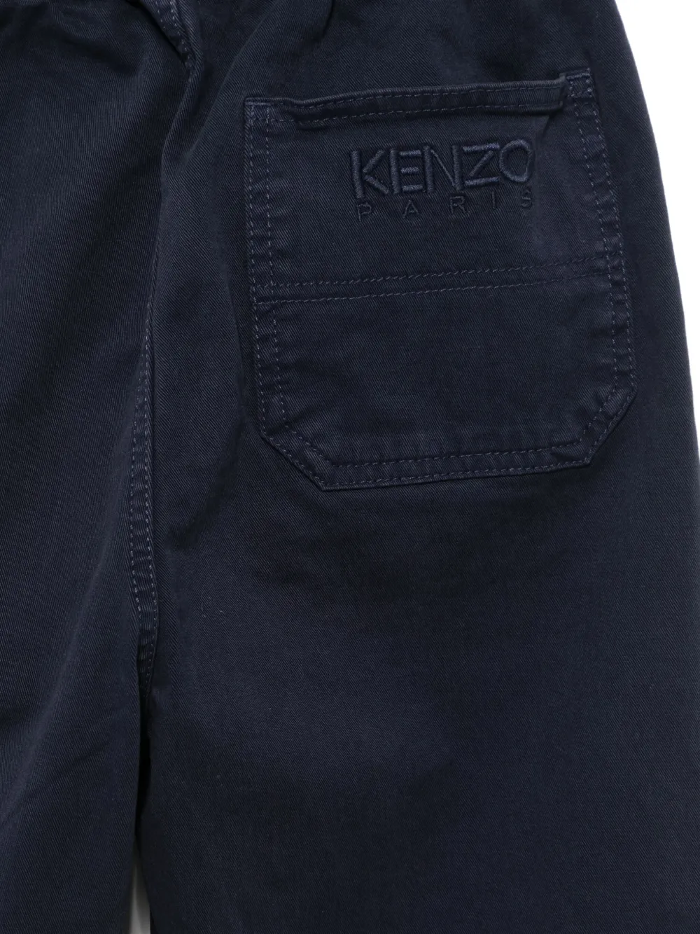 Kenzo Kids logo-embroidered trousers Blauw
