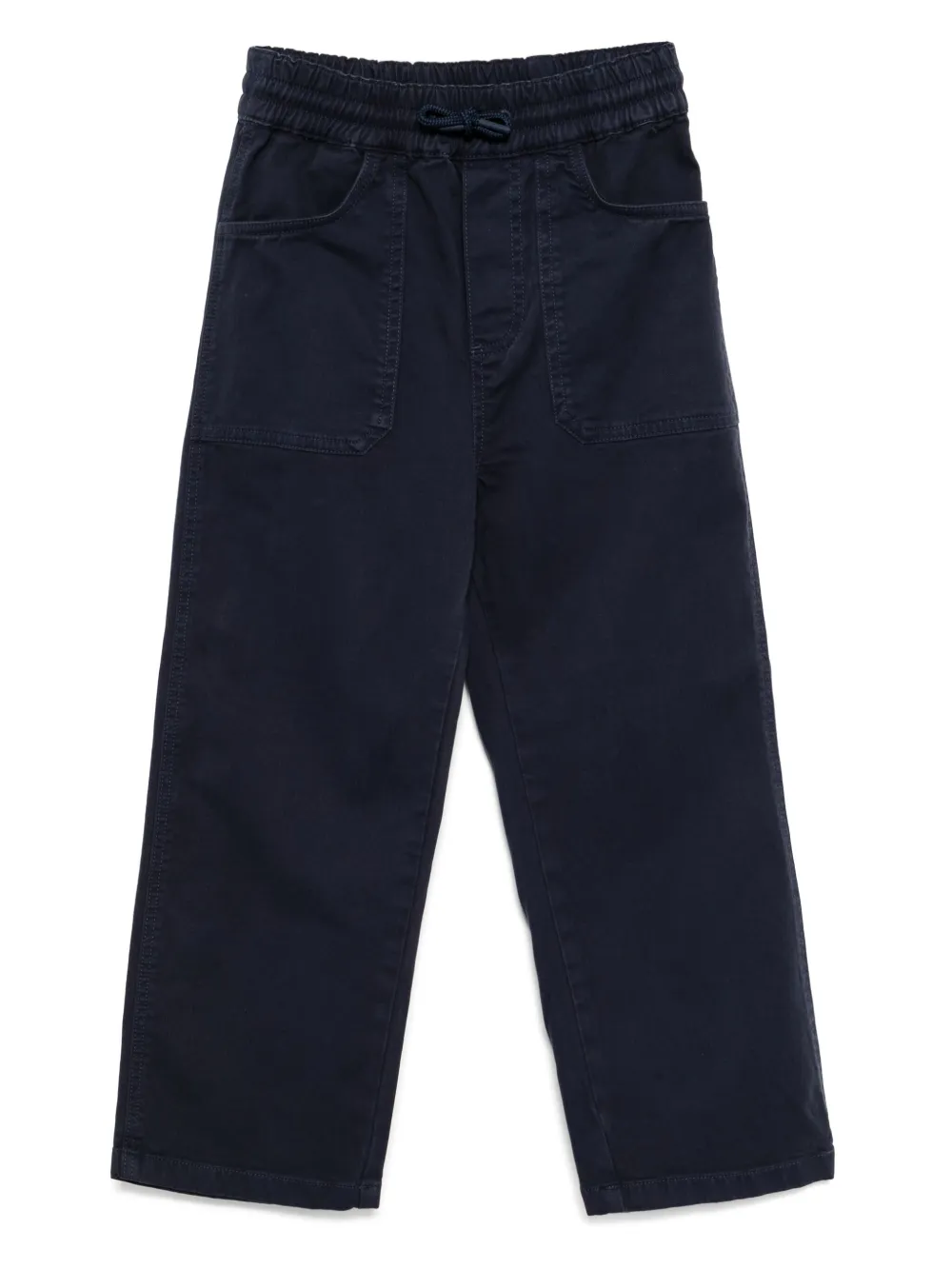 Kenzo Kids logo-embroidered trousers Blauw