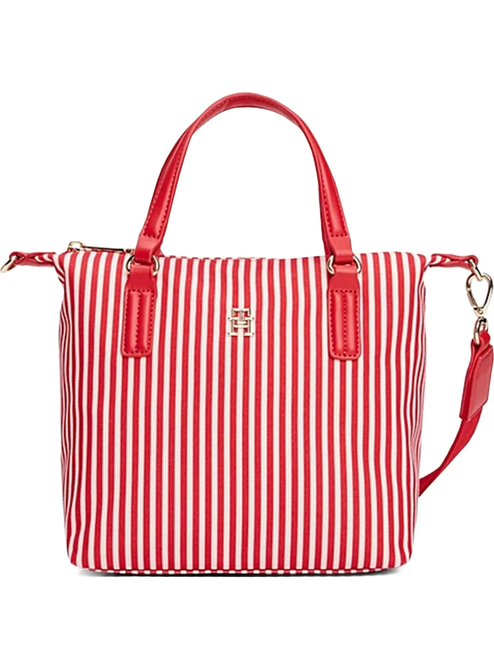 Tommy Hilfiger Summer Poppy striped tote bag | Red | Image 1