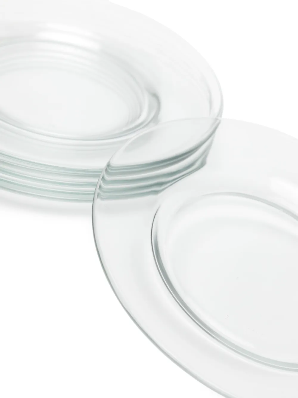 Bambah Transparent Plates Side (set Of Six) In White