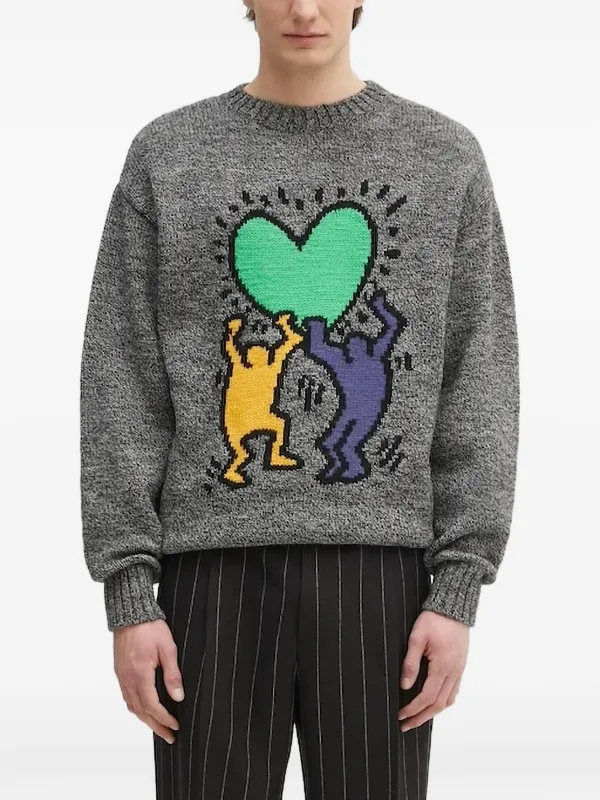 WACKO MARIA ハートモチーフ セーター | グレー | FARFETCH JP