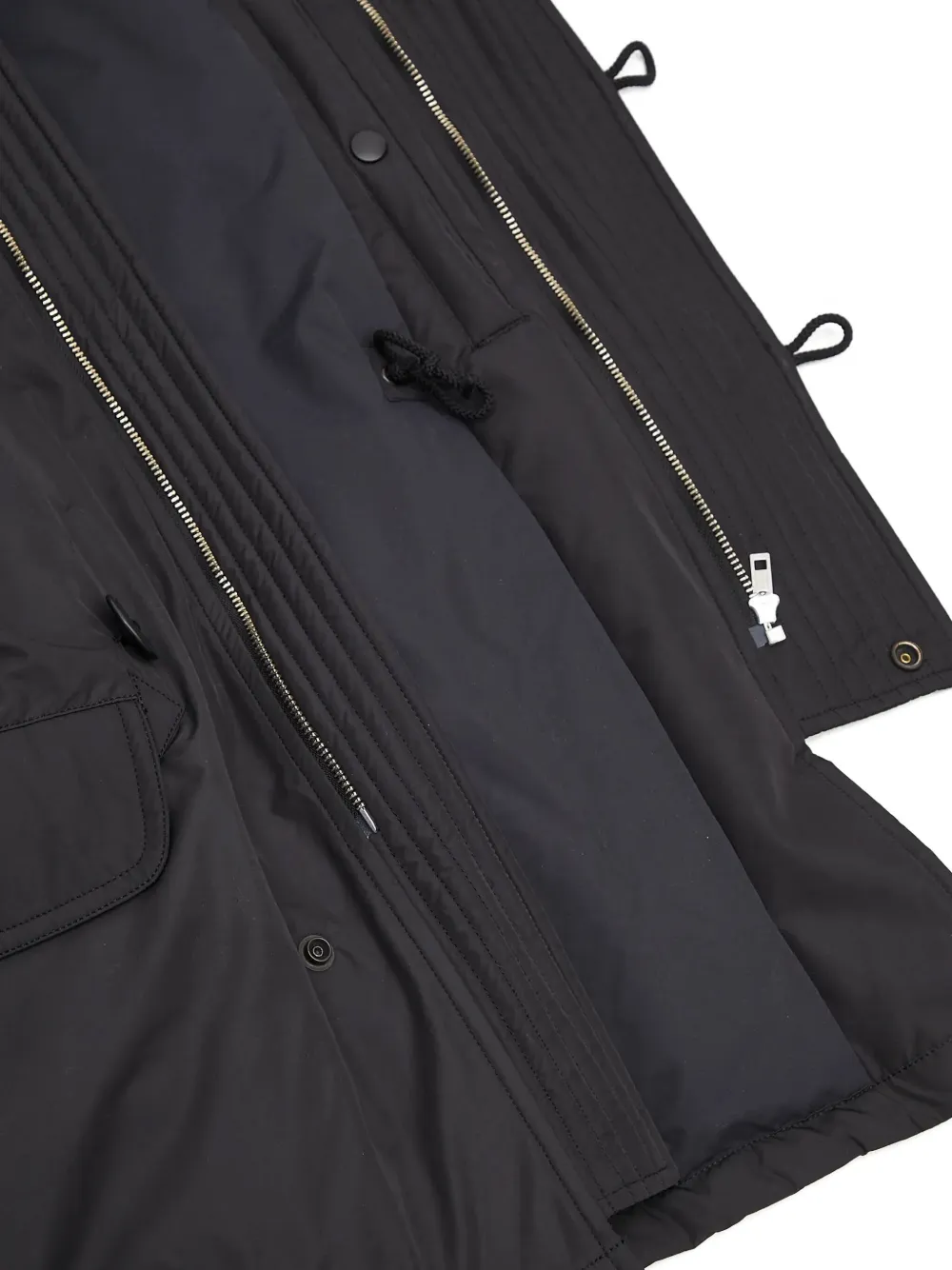 WACKO MARIA Parka gevoerd met imitatiebont en capuchon Zwart